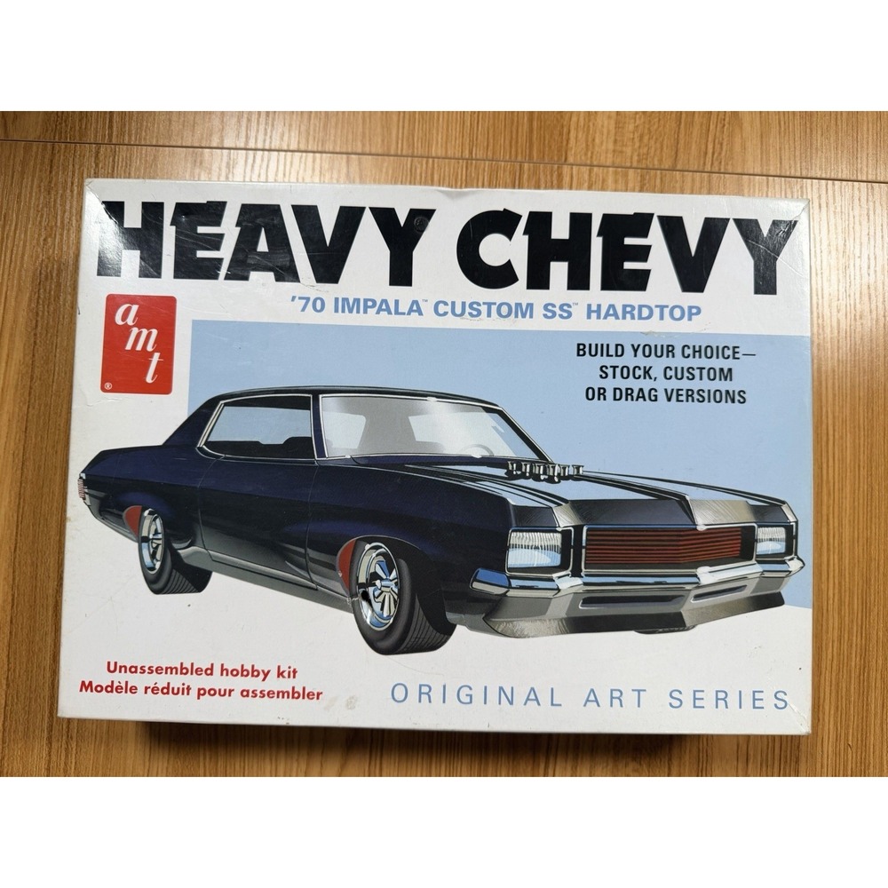 AMT 1970 Chevy Impala Custom SS Hardtop Heavy Chevy Built Model Kit 1:25